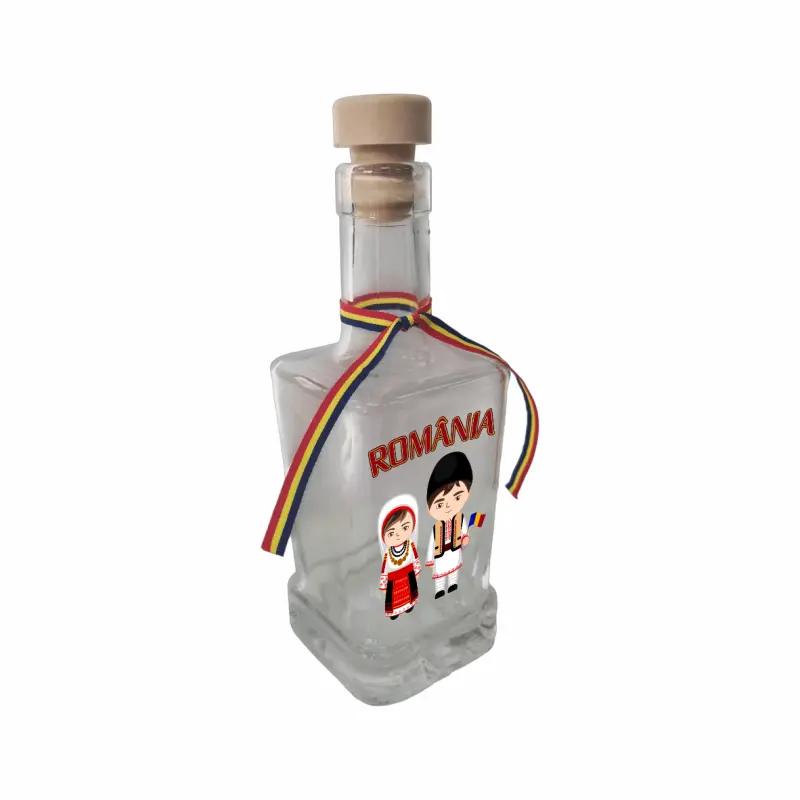 Copii port popular romania, sticla cu mesaj patrata, 250 ml, model divgs318 17